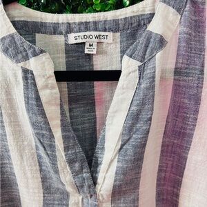 Studio West Multicolor Striped Top